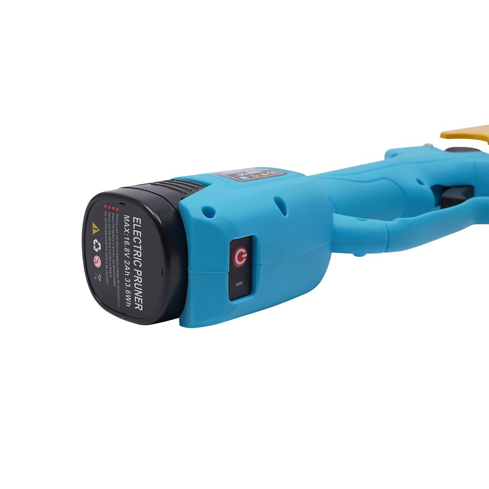 Electric Pruner Cordless Light Extension Pole Pruning Shears+2 Lithium Battery