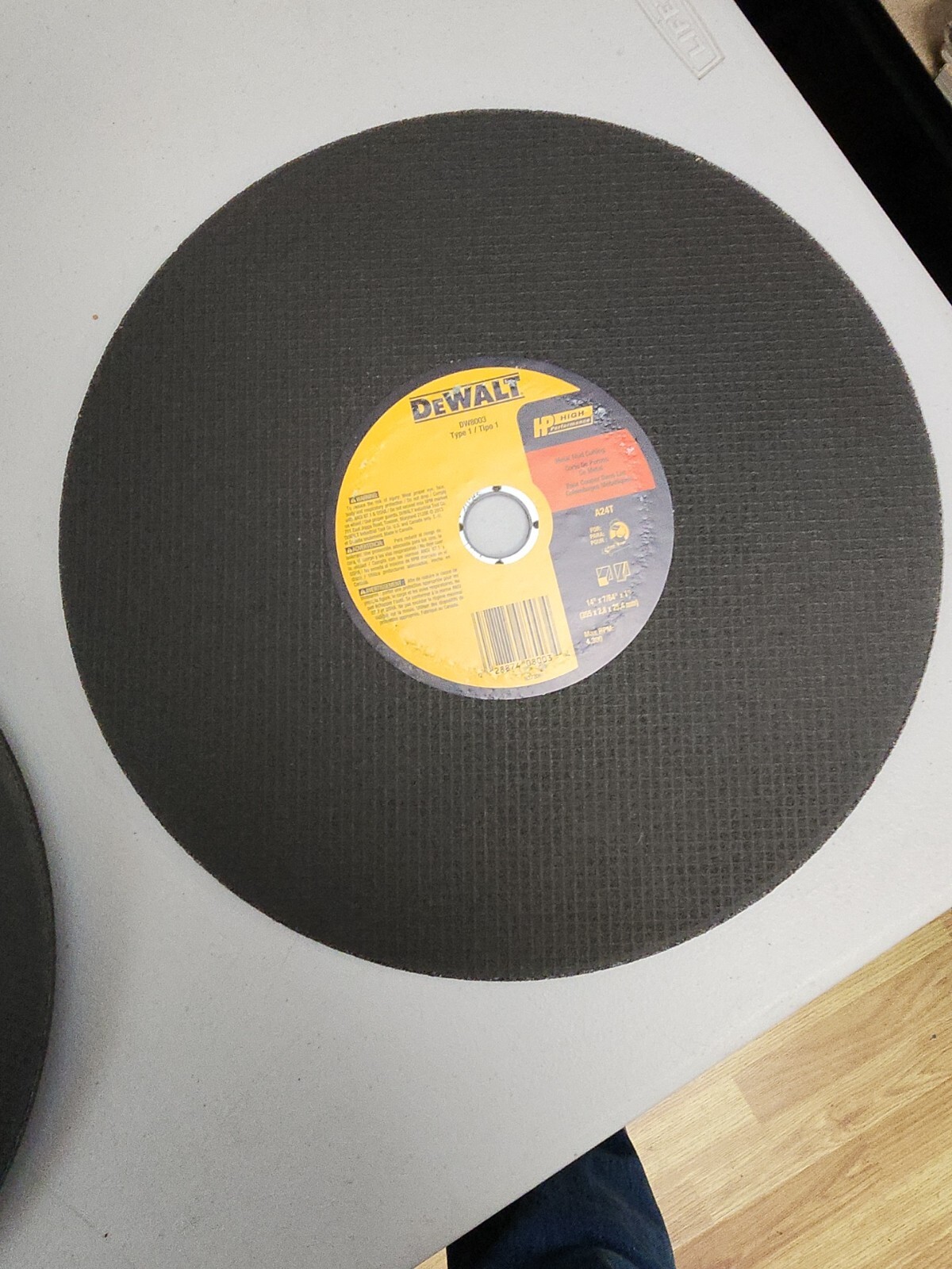 Dewalt DW 8003 14" X 7/64" X 1" Metal Stud Cutting Chopsaw Wheel 10 Pack New