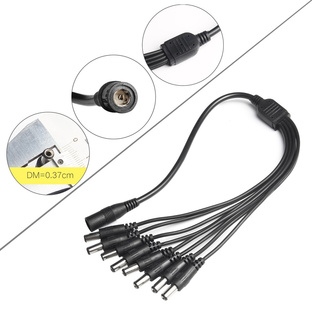 12V 5A Power Supply Switch Adapter Security System Camera CCTV With 8 splitter