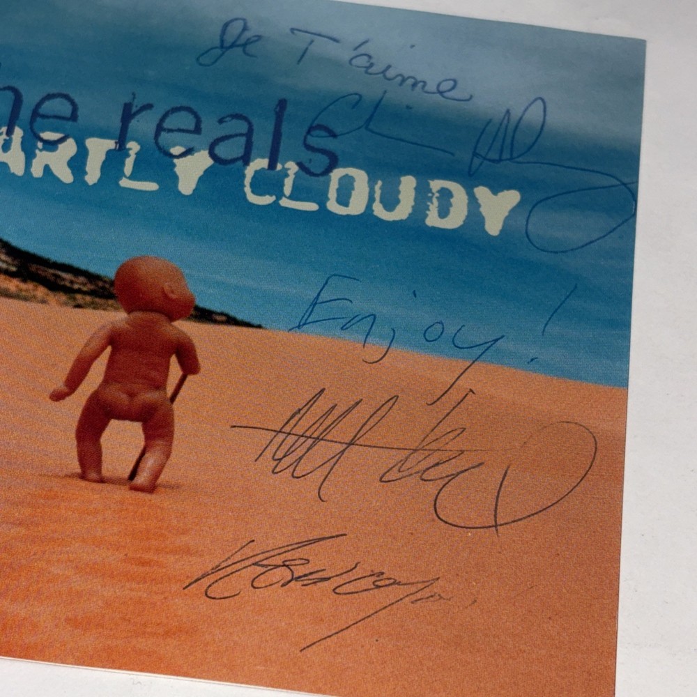 The Reals Partly Cloudy SIGNED CD Booklet