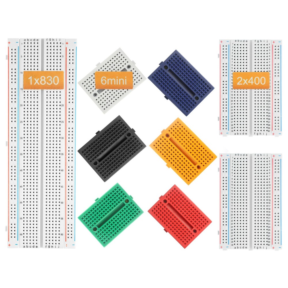 Solderless Prototype Breadboard Kit 830 400 170 Tie Points Circuit Board Set