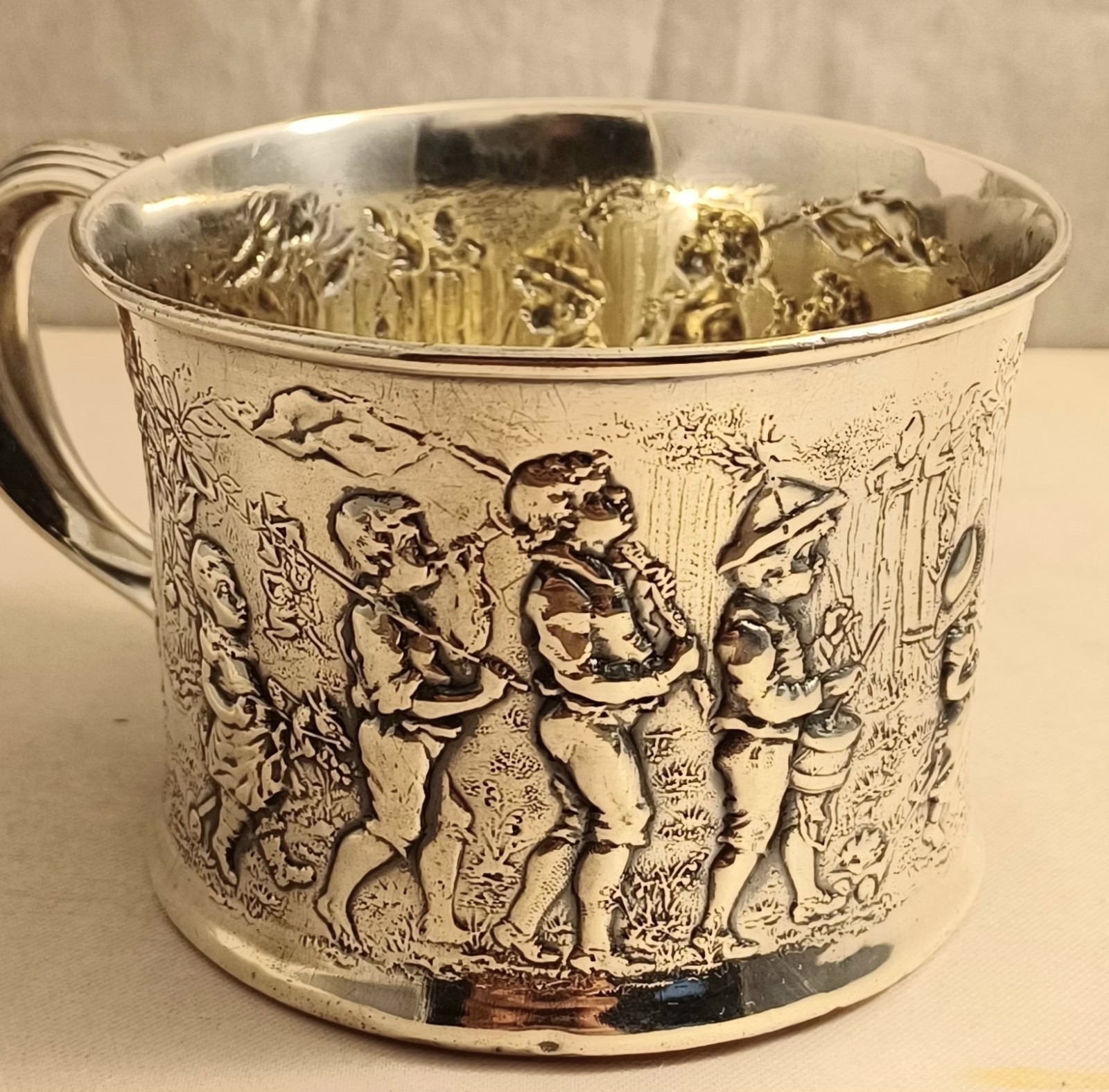 Great Gorham Sterling Figural Childrens Large Baby Cup