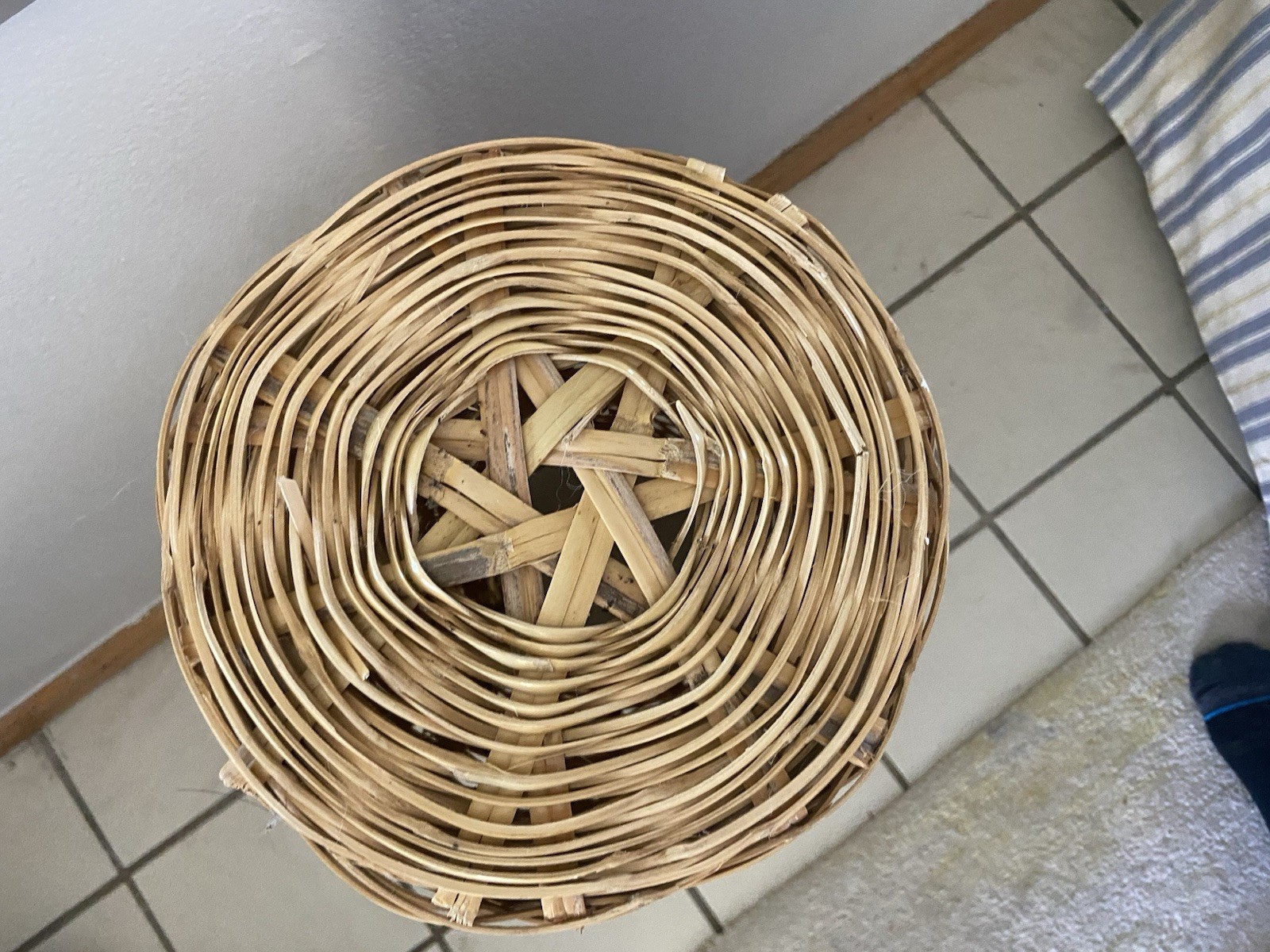 Vintage Boho Cane WalkingStick Umbrella Entryway Decoration Accent Wicker Rustic