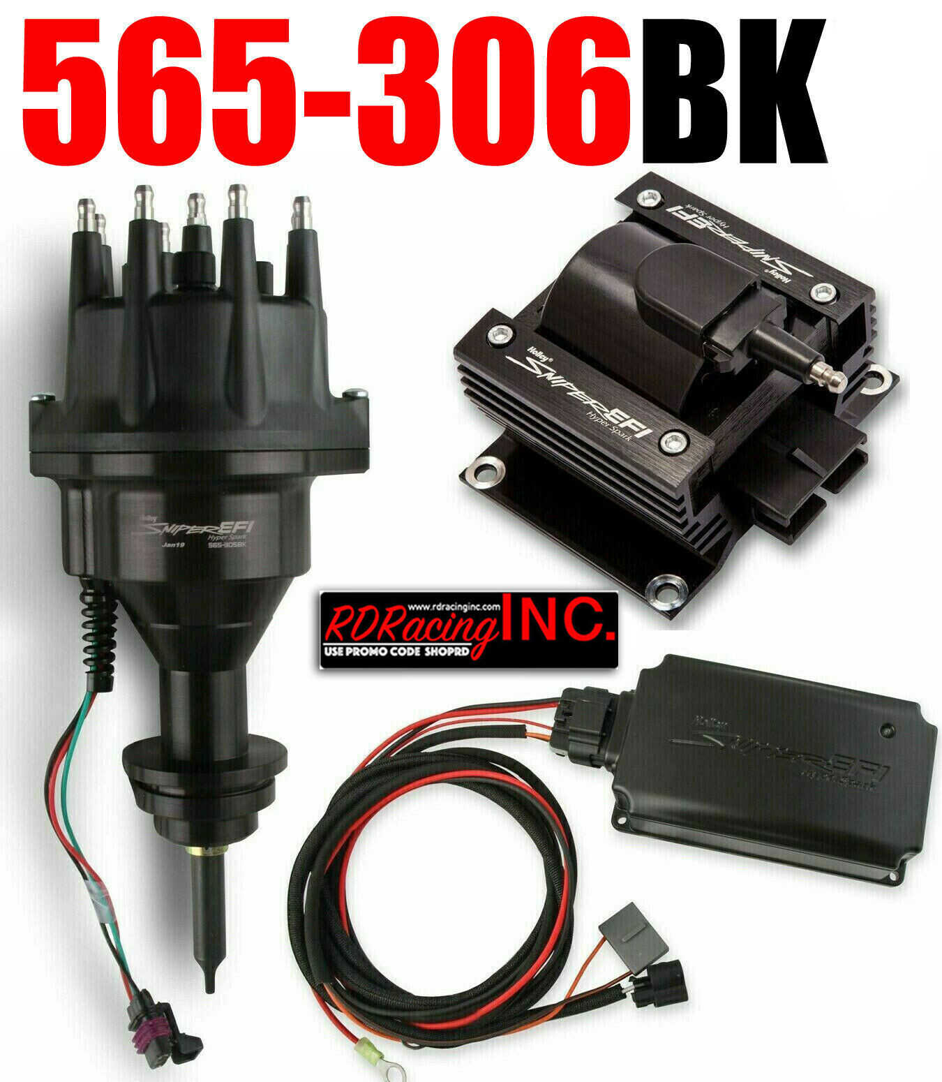 SNIPER EFI 565 306BK HYPERSPARK DISTRIBUTOR COIL & BOX COMBO  CHRYSLER 426/440