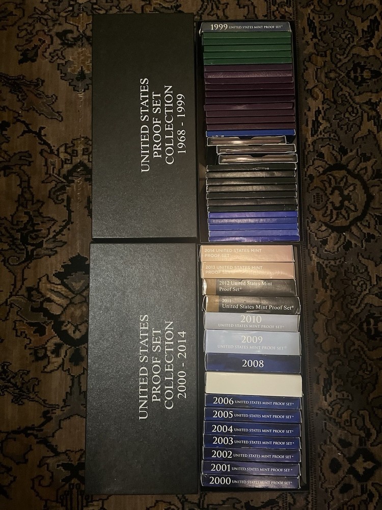 U.S. Mint Proof Set Collection 1968-2014 Complete Years Uncirculated Proof Sets