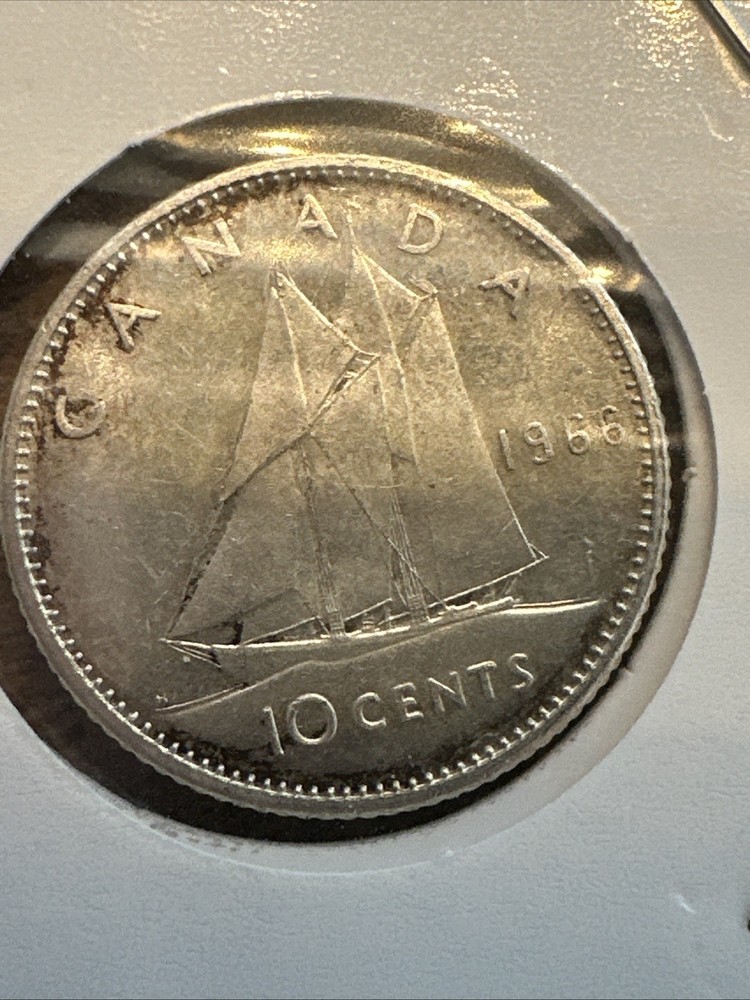 1966 canadian 10 cents silver