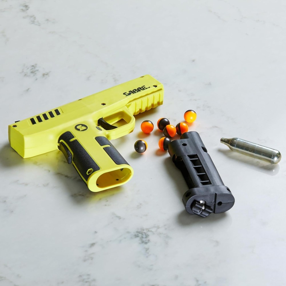 Home Defense Pepper Projectile Launcher with 7 Projectiles - 60ft Range & 40%...