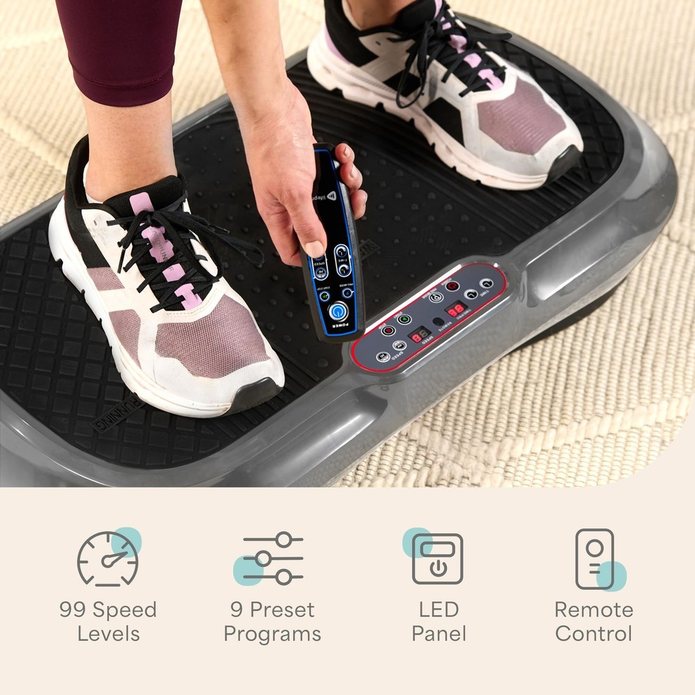 Waver Vibration Plate Exercise Machine – High-Intensity Vibration for Muscle ...