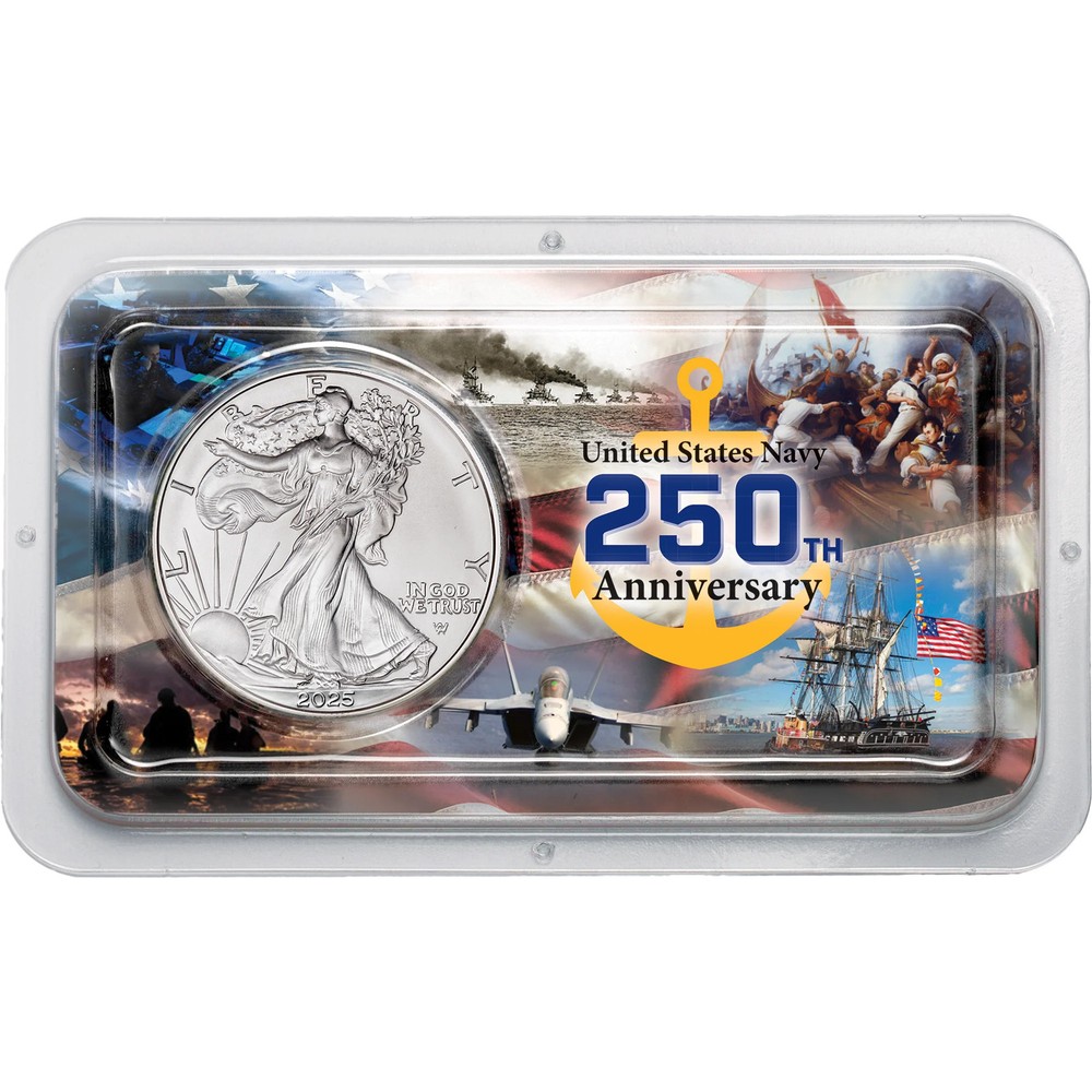Navy 250th American Silver Eagle Showpak