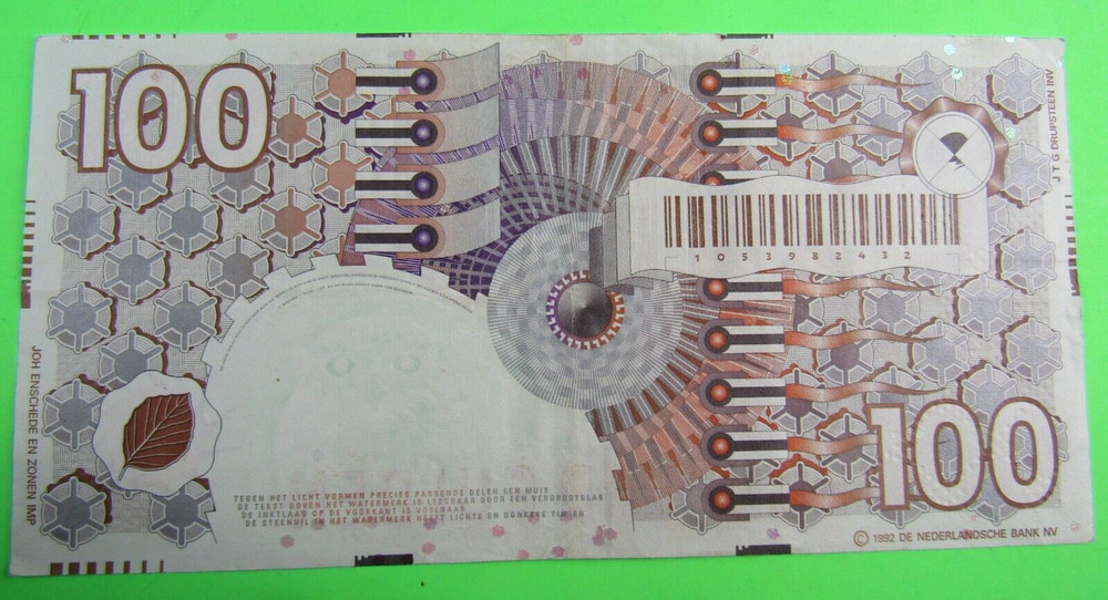 NETHERLANDS , 100 GULDEN, P#101, 1992