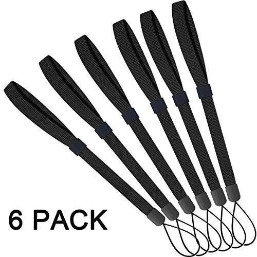 Wrist Lanyard Strap String 6 Pack Black Flashlight Lanyard for USB Keys