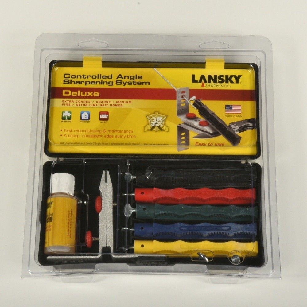 Lansky Deluxe 5-Stone Controlled-Angle Precision Knife Sharpening System - LKCLX