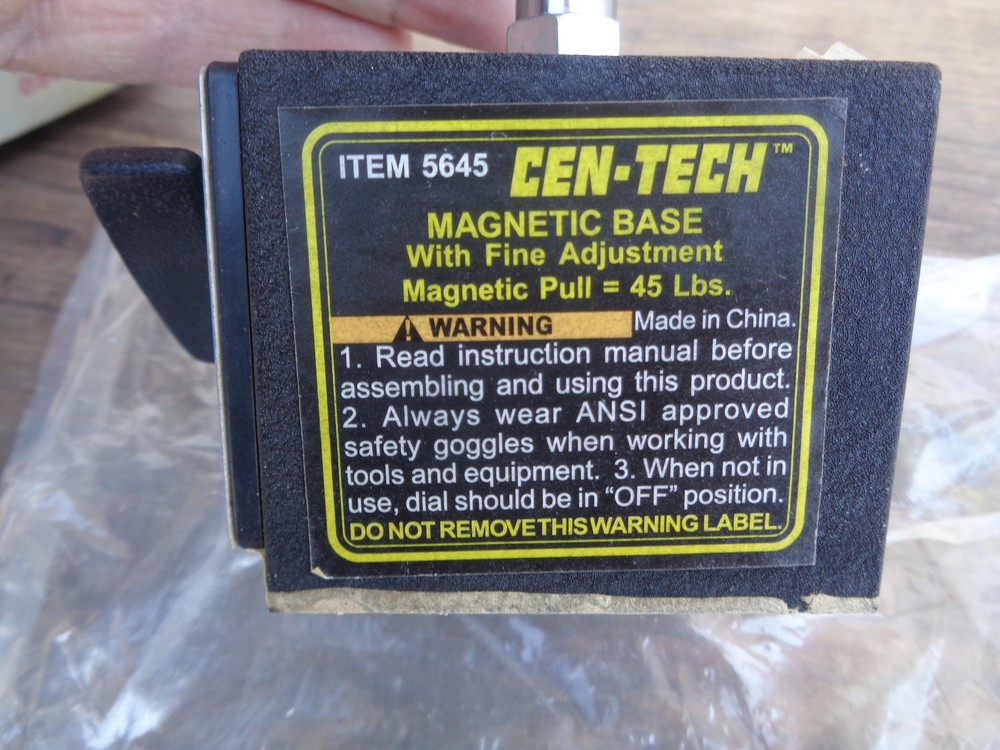 CEN-TECH 05645 Magnetic Adjustable Base - Dial Indicator Stand