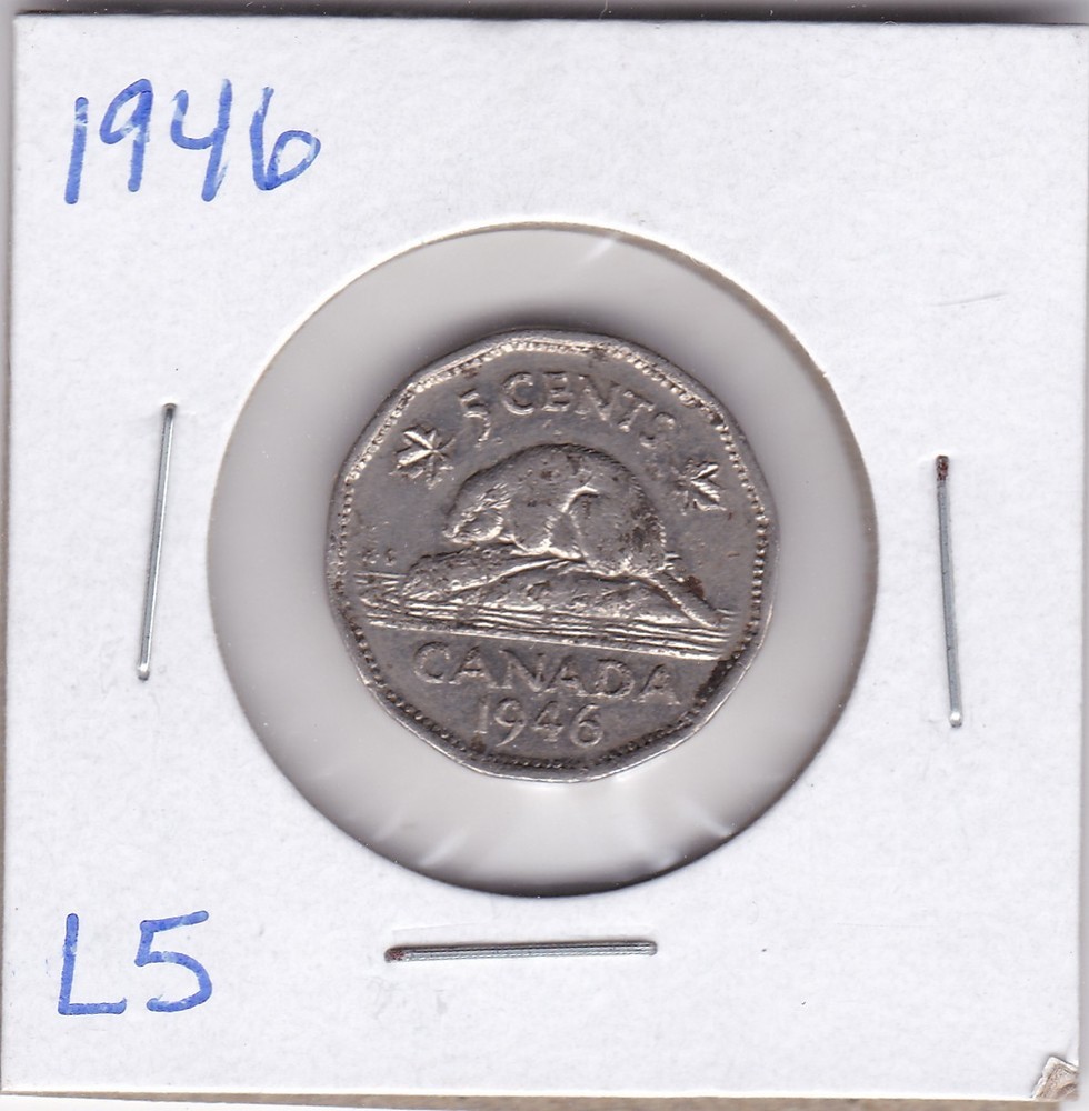 1946 Canada 5 Cents L5