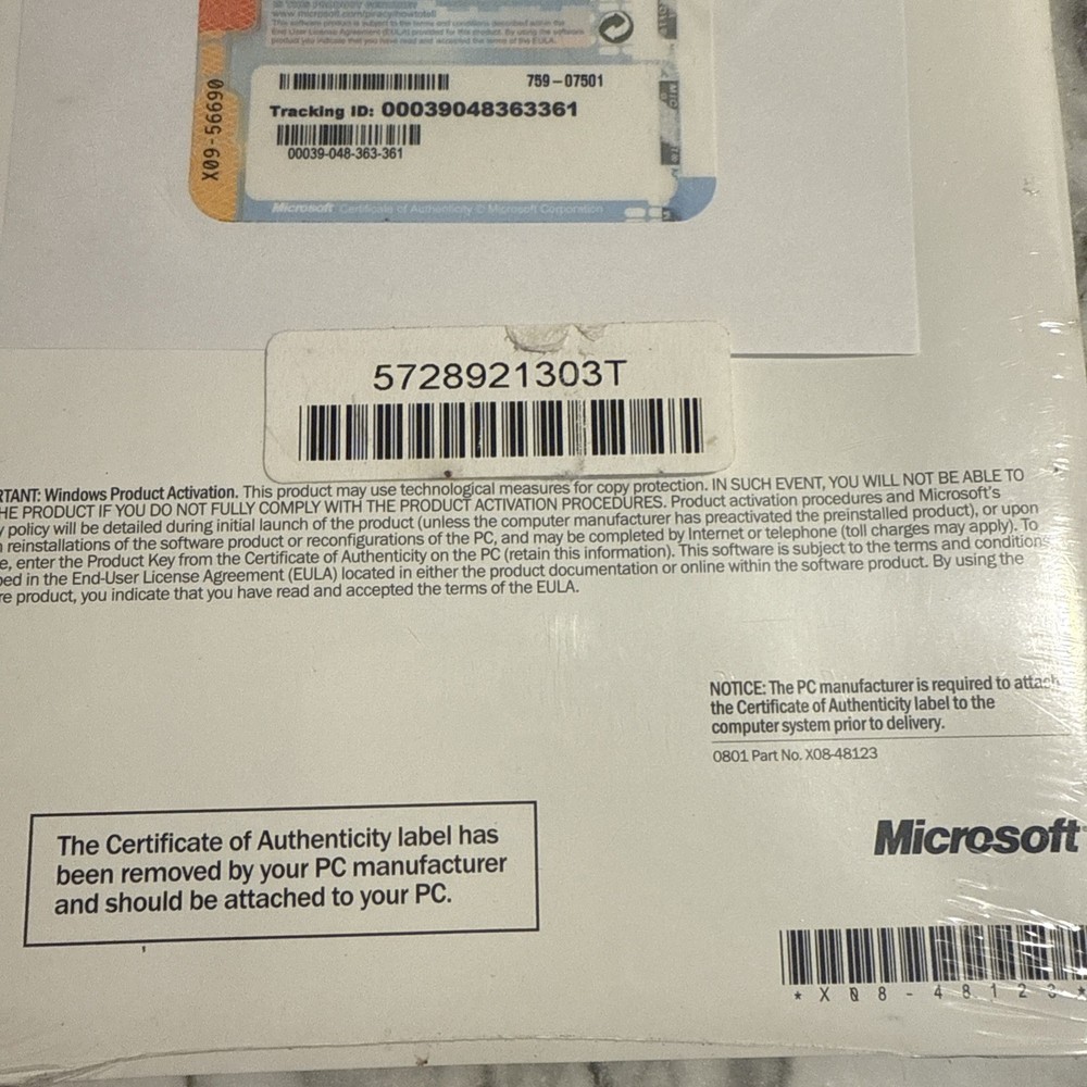 Microsoft Windows XP Home Edition Version 2002 for emachines PC - NEW SEALED