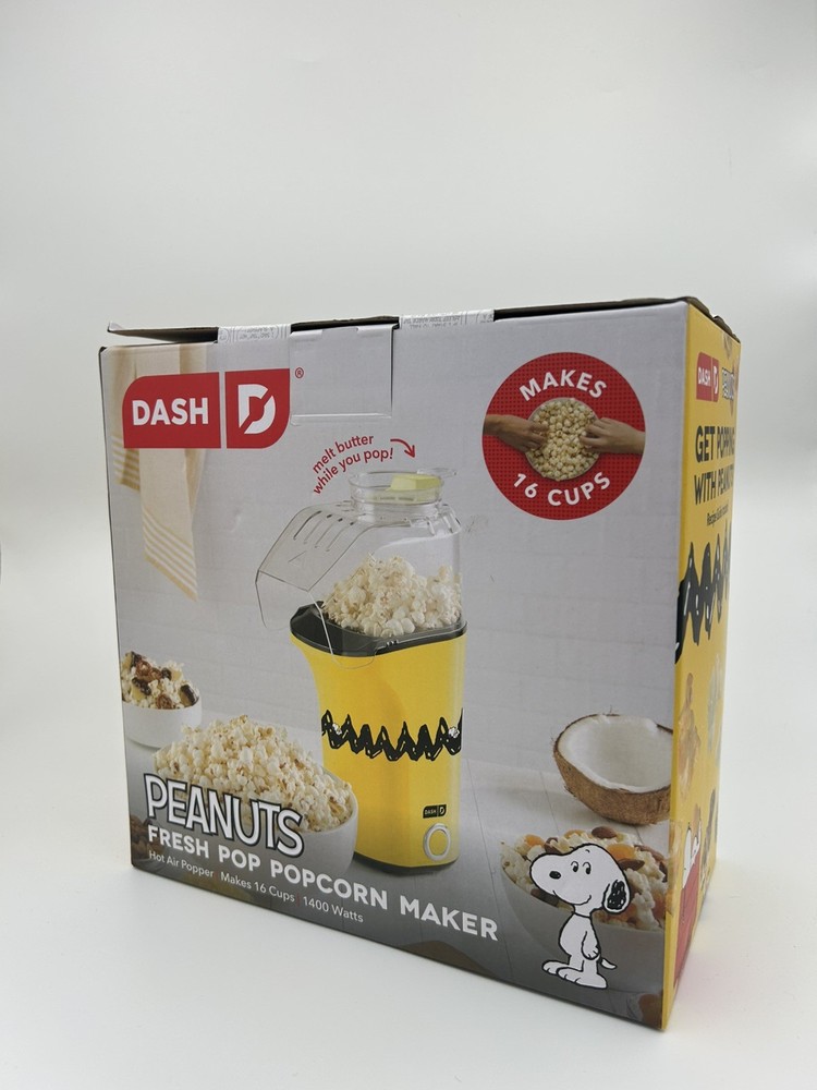 New Peanuts x Dash Popcorn Maker -New & unopened