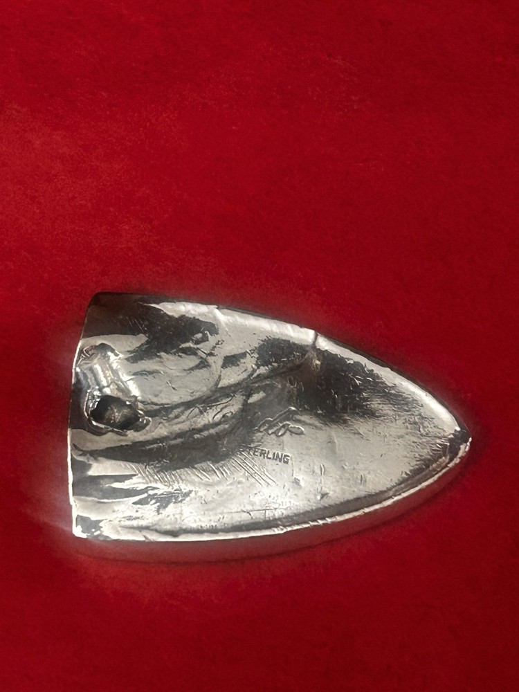 925 Sterling Silver Engraved Western Belt Tip