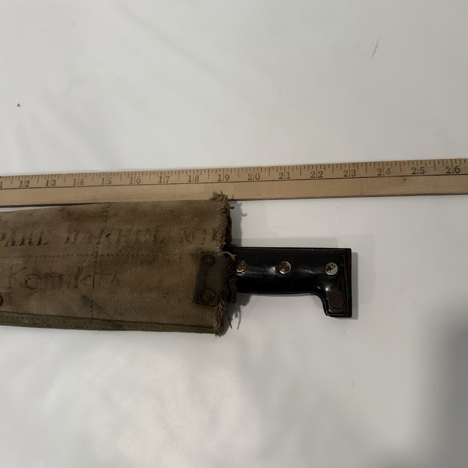 Vintage US Machete with Sheath, "Midwest Japan" 23 Inches - 18” Blade