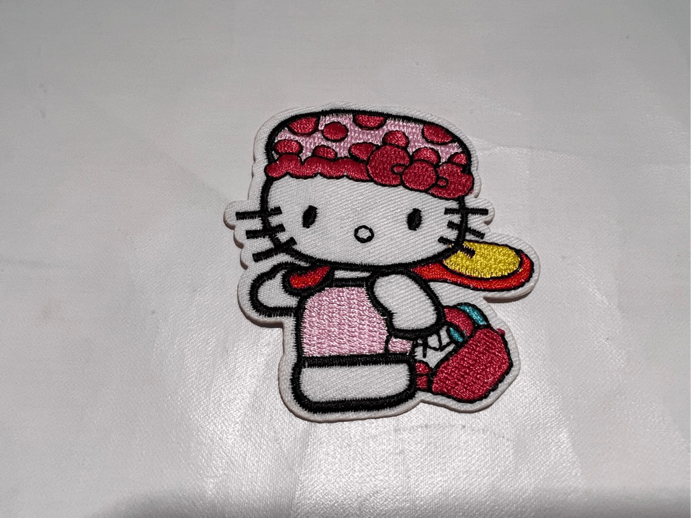 Hello Kitty with Shower Cap Iron on Patch