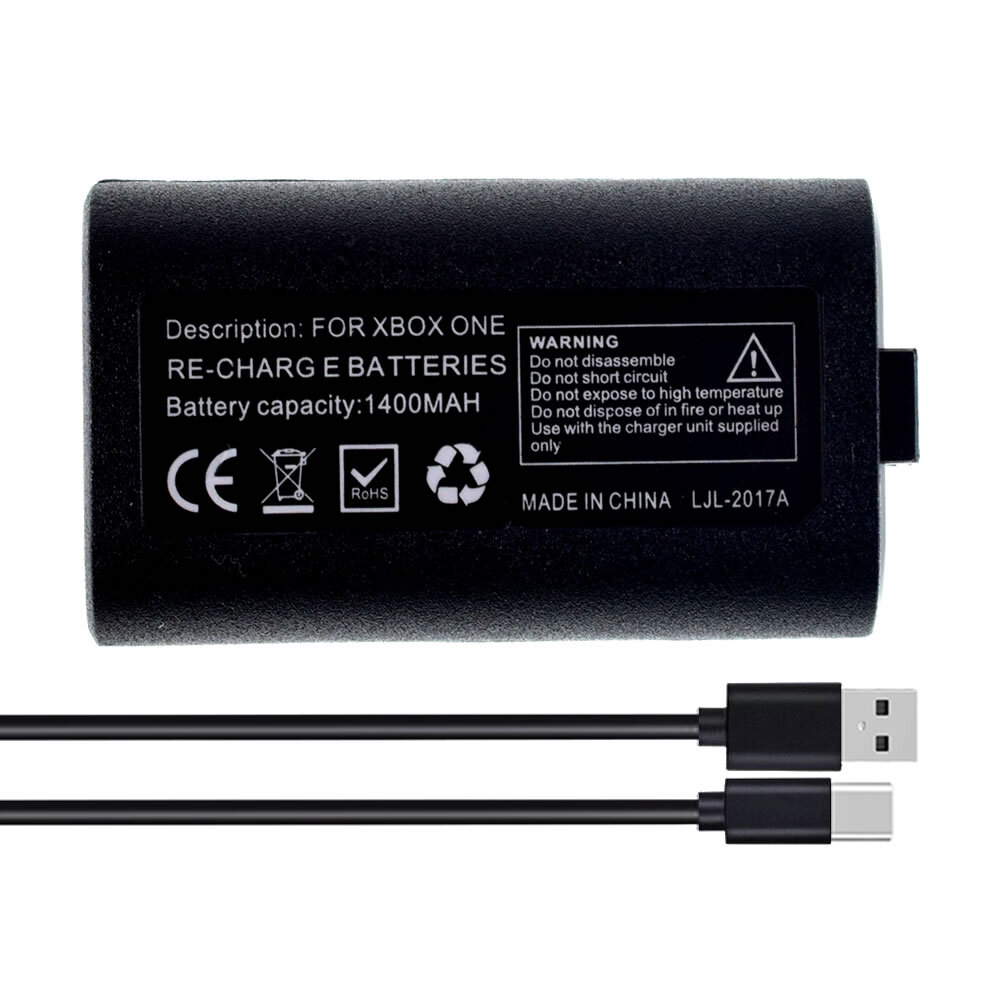 Rechargeable Battery + Micro USB Cable charger for Xbox One X S Play Controller