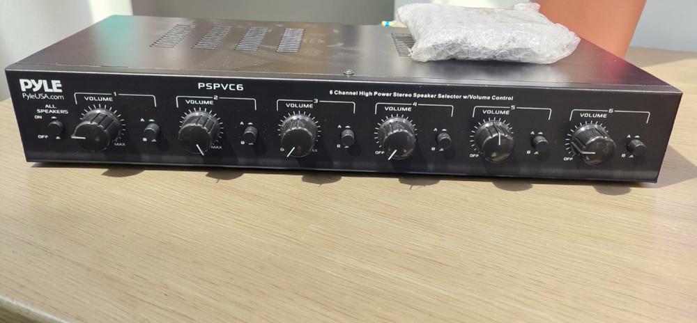 Pyle Universal Compatible Speaker Selector W/Volume Control 6 Channel High Power
