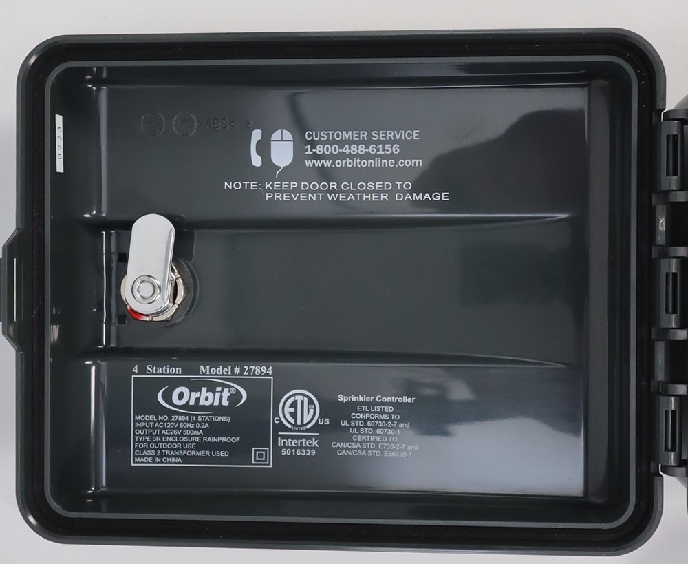 Orbit Easy-Set Logic® Indoor/Outdoor Sprinkler Timer/Controller. Open Box No Key