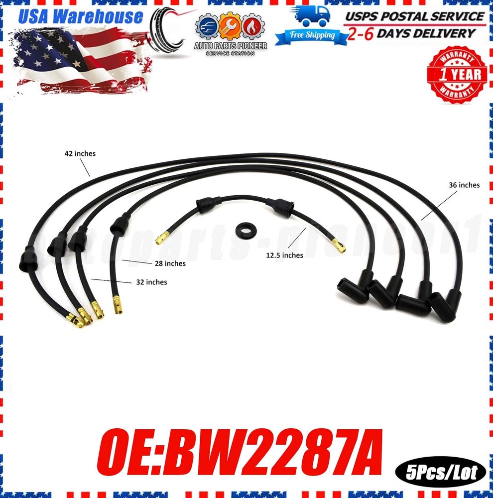 Spark Plug Wire Set For VH4D Engine Distributor Type W4-1770 Performance
