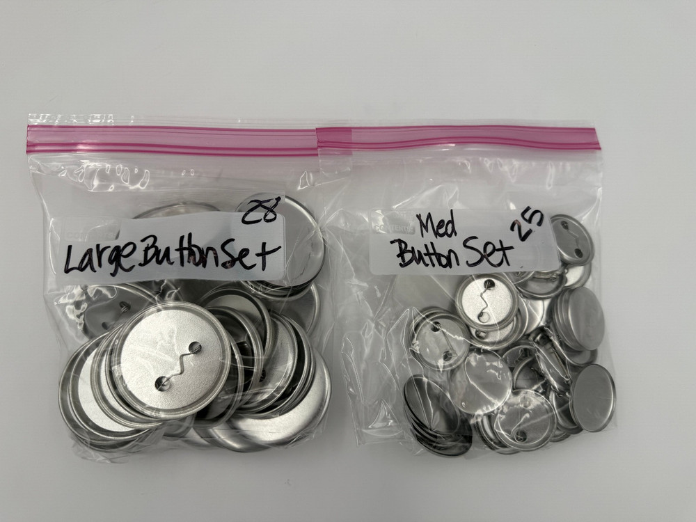 We R Memory Keepers Pin Back Button Blanks & Refills, Small Medium & Large, NEW+