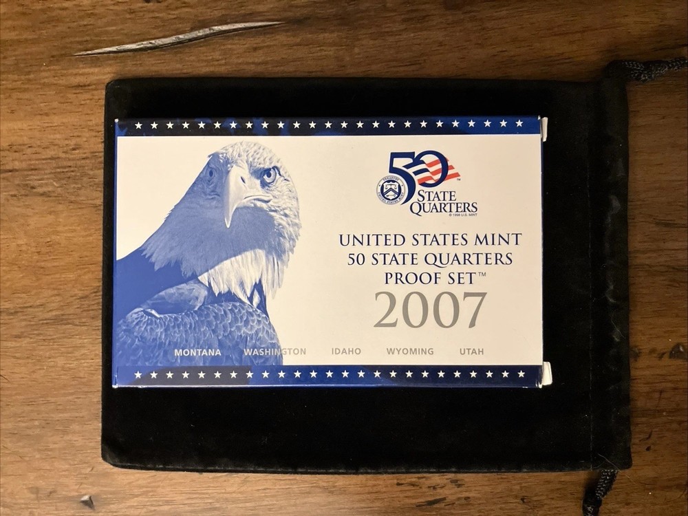 2007 State Quarter Clad Proof Set U.S. Mint Packaging OGP COA