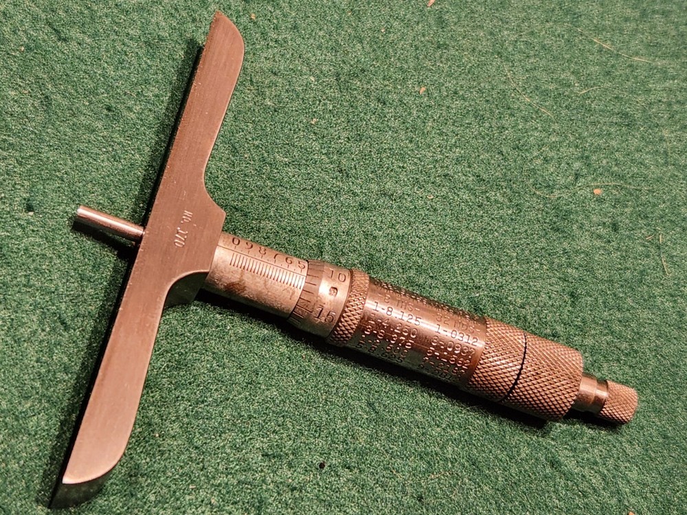 Vintage REED SMALL TOOLS WORKS No.170 Depth micrometer Vfine!