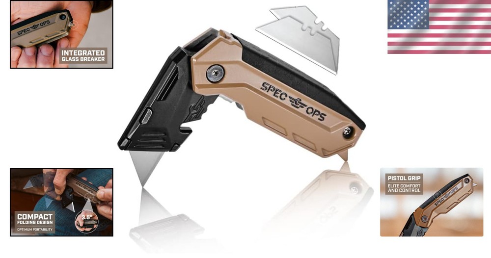 Armor-Grade Compact Utility Knife with 3 Blades - Ultimate Durability
