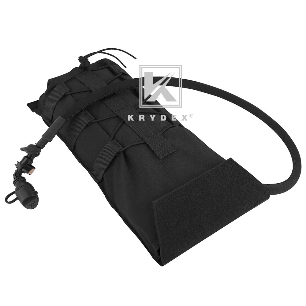 KRYDEX Tactical Hydration Carrier Pack MOLLE Pack Modular 3L Water Bladder Black