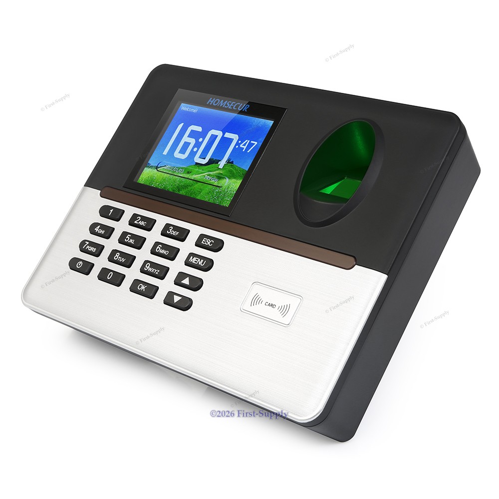 HOMSECUR Support Remote Access WiFi Time Clock & Access Control +50 RFID Cards
