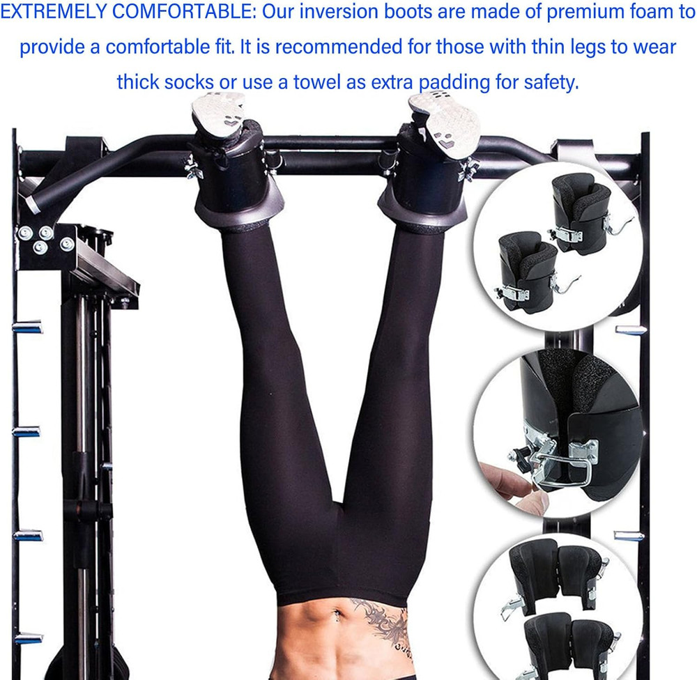 Inversion Boots, Decompression Stretching and Core Strengthening, Hanging Upside