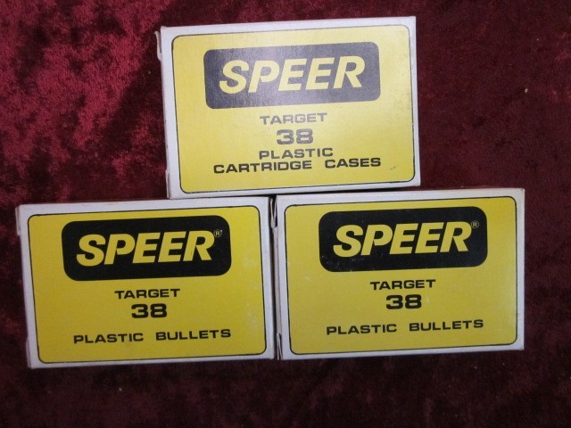 Vintage Speer Target 38 Cartridge Cases & Bullets (50 Cases & 100 Bullets)