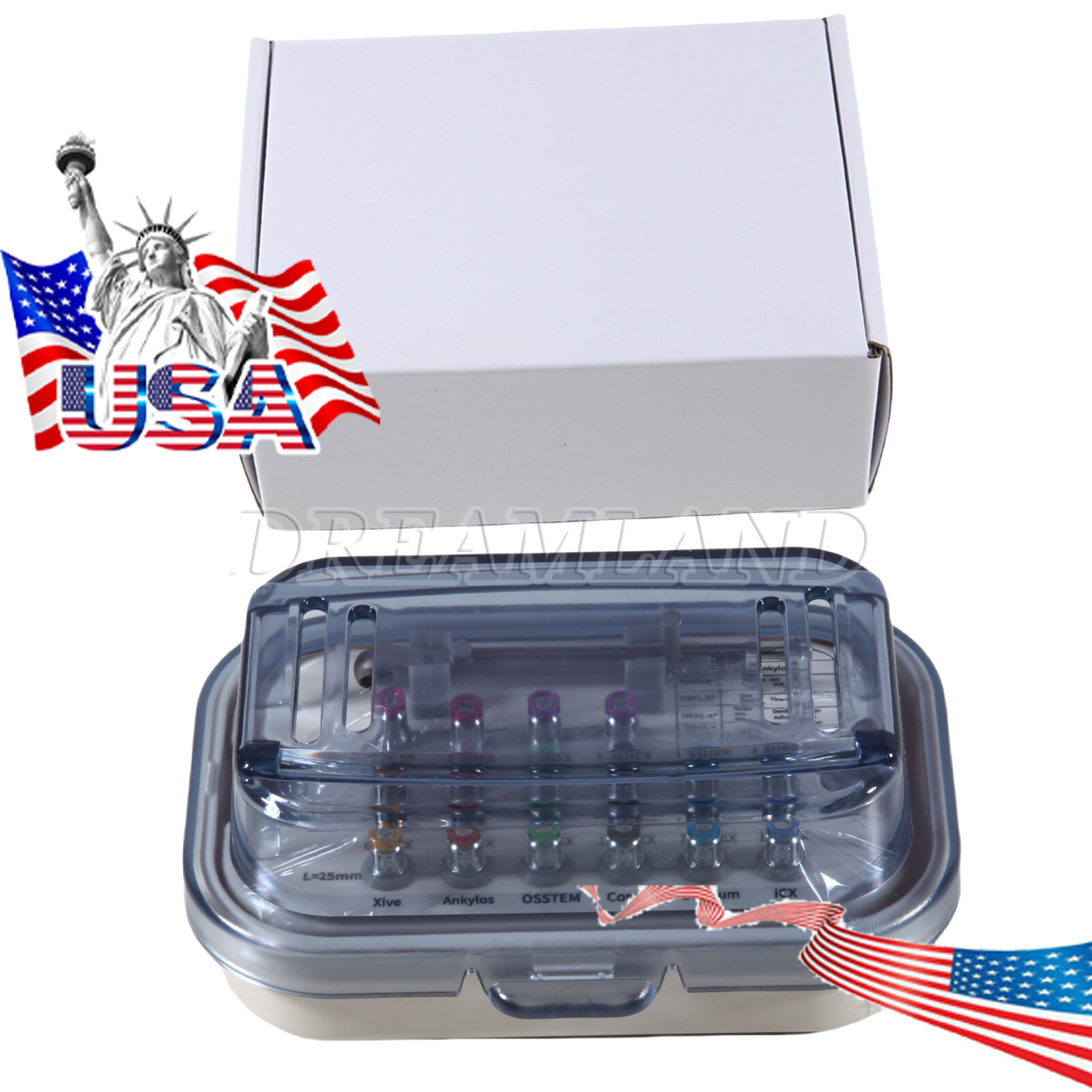 Dental Universal Implant Prosthetic Kit Torque Wrench Screw Drivers Remover USA