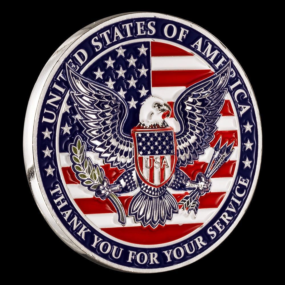 Thank You Veterans Silver Challenge Coin