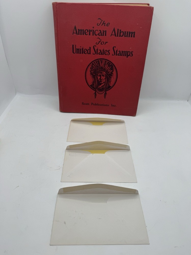 Scott American Album for United States Stamps W/Stamps Amelia Earhart, SIGNED
