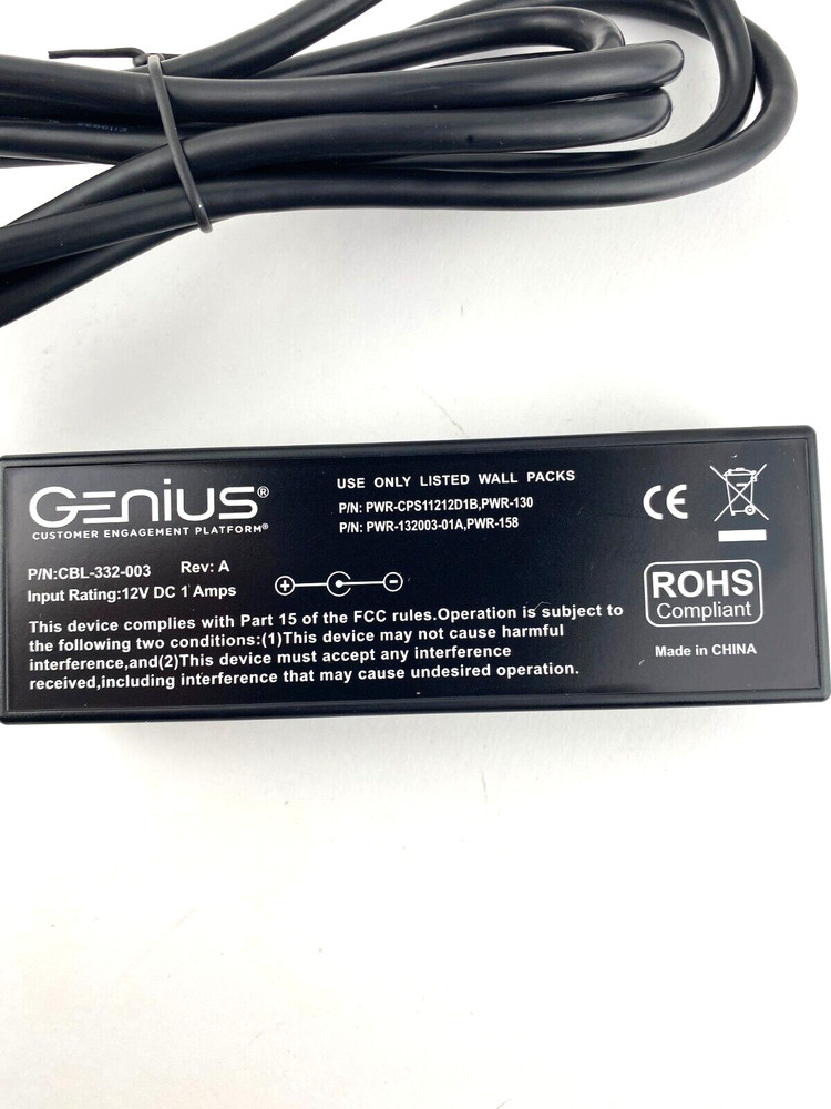 Genius Customer Engagement Platform CBL-332-003 Supply Ethernet
