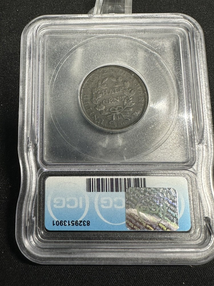 1807 ICG 1/2c G6 DRAPED BUST