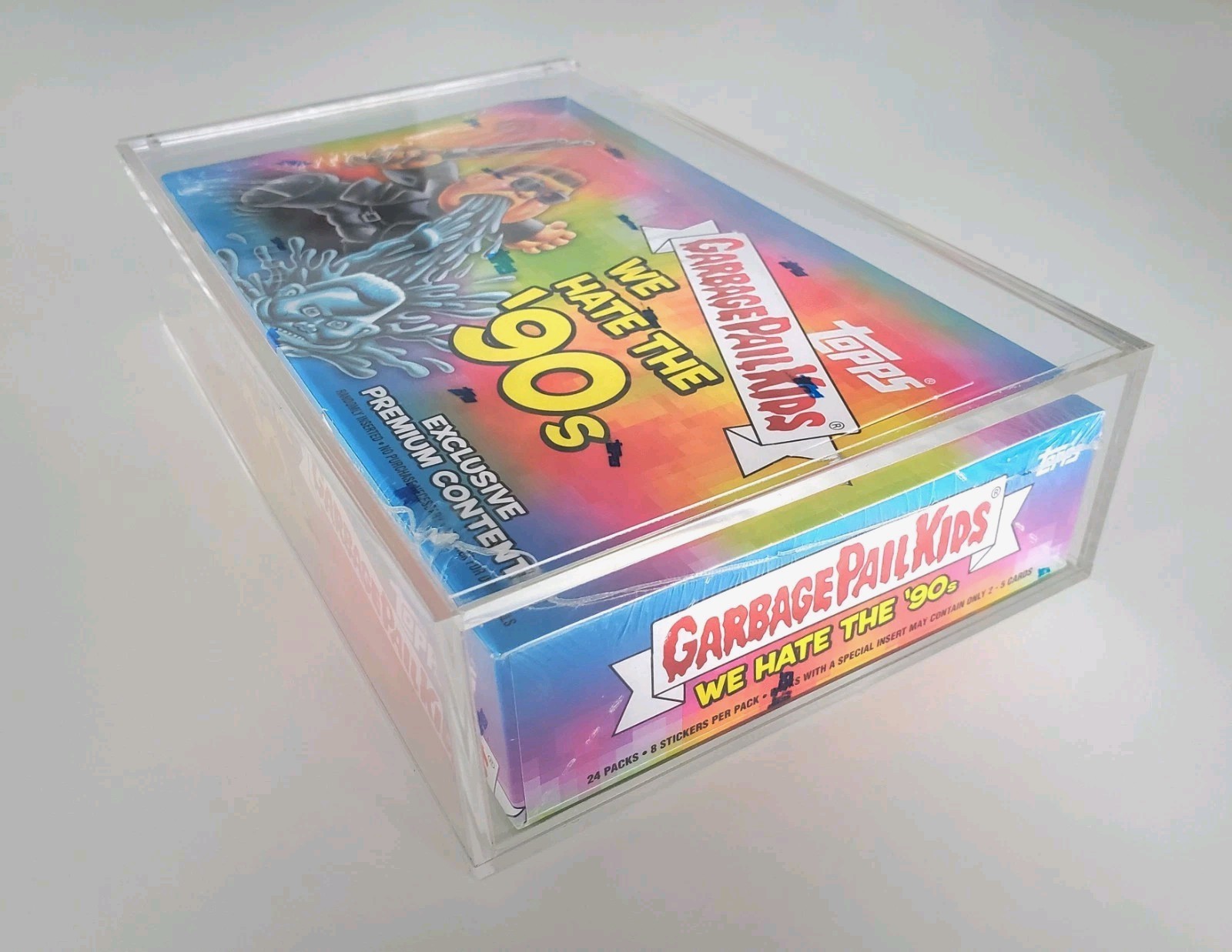 USED Garbage Pail Kids Acrylic Display Case Fits Collector Hobby Box Small Chip