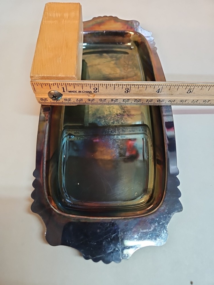 Vintage Victoria Silverplate Butter Dish; Bottom Only; No Lid