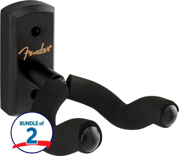 Fender Essentials Guitar Wall Hanger (2 Pack) - Black
