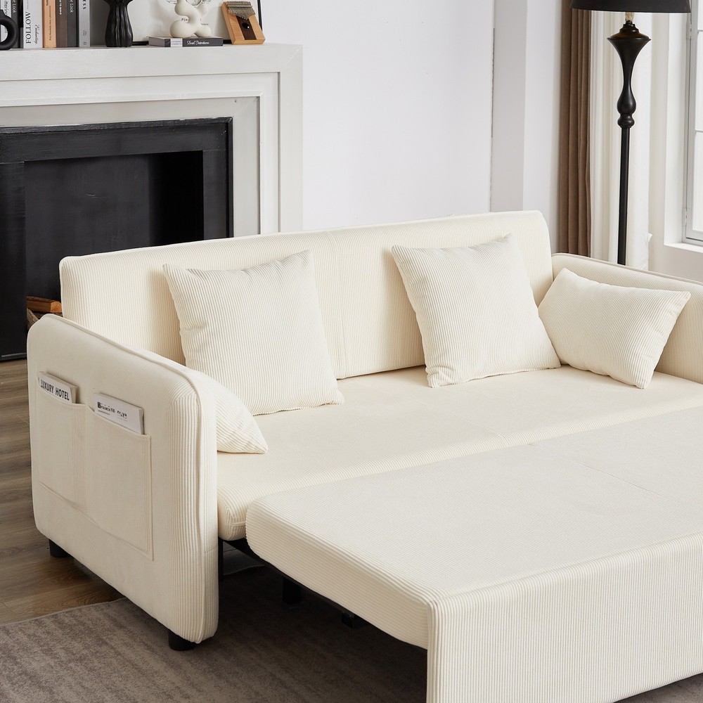 Convertible Sofa Bed 3 in 1 Multi-Function Folding Sleeper Sofa Bed with Pillows