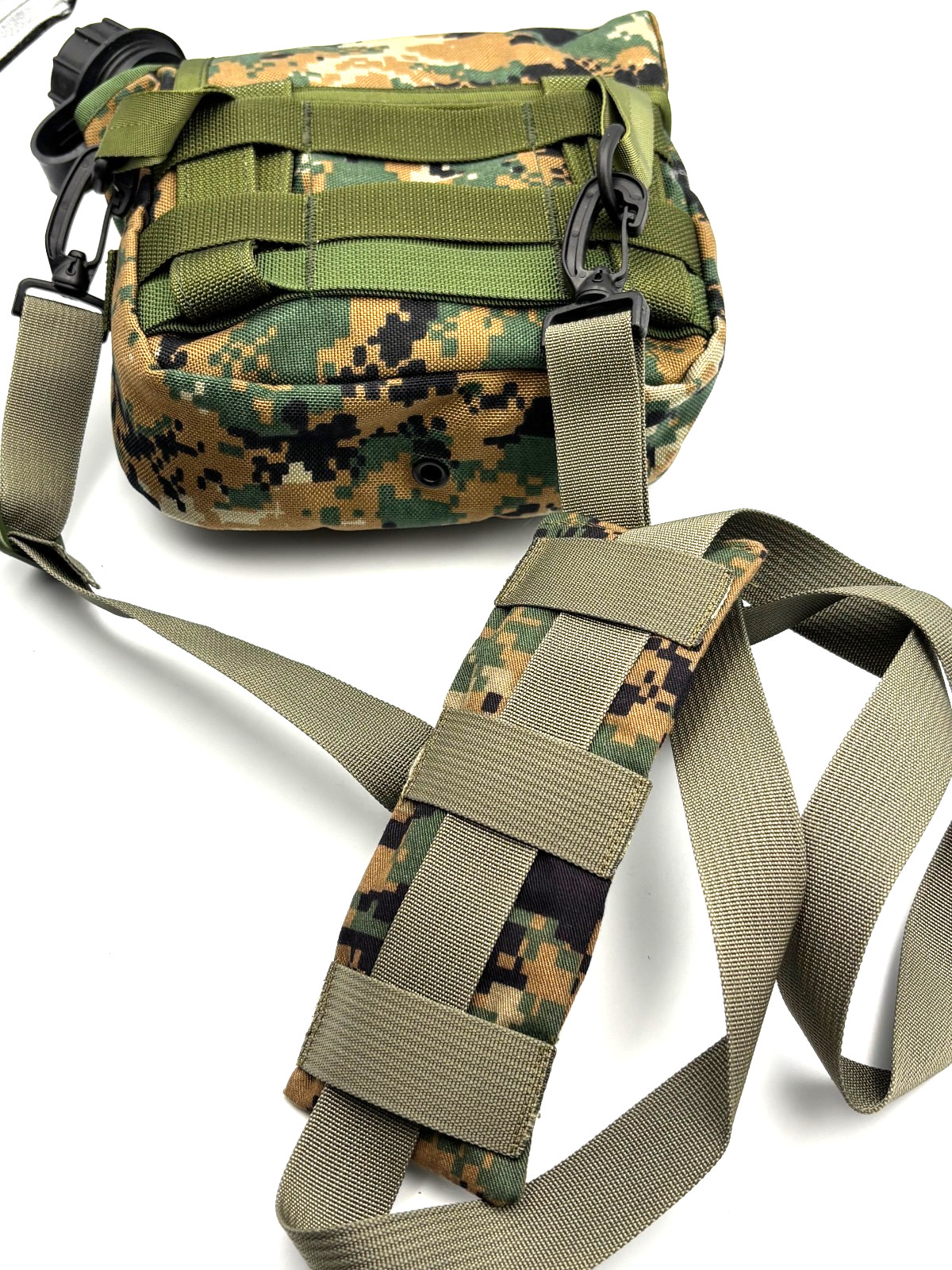 USGI 2 Quart Collapsible Canteen with J-Tech Digital Woodland MARPAT MOLLE Cover