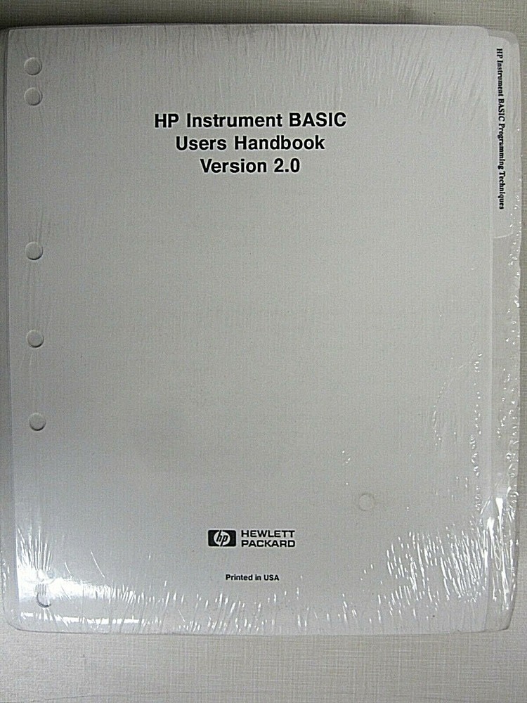 HP Instrument BASIC User's Handbook Version 2.0 E2083-90005
