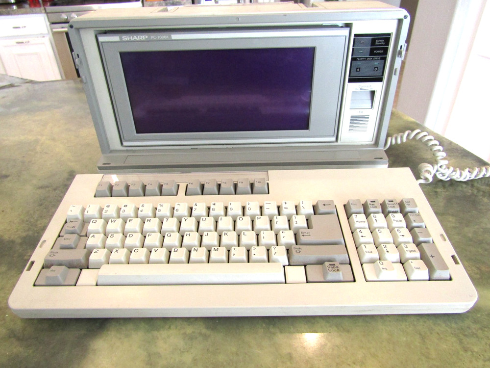 Vintage Scarce "A" Version Sharp PC-7000A Portable Luggable Personal Computer