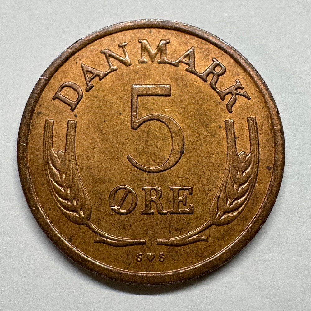 1972 Denmark 5 Ore - Coin #D-006