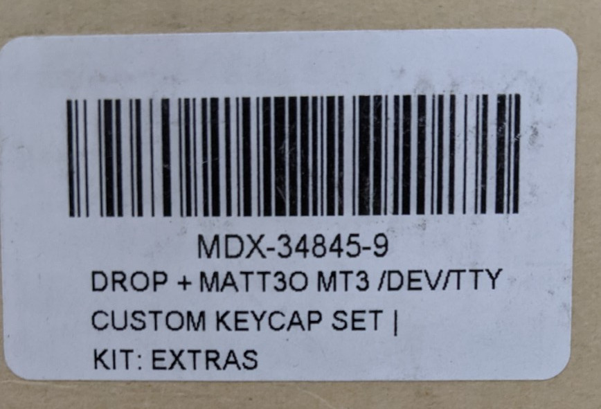 Drop + Matt3o MT3 /dev/tty Custom Keycap Set – Extras Kit – MDX-34845-9 – New