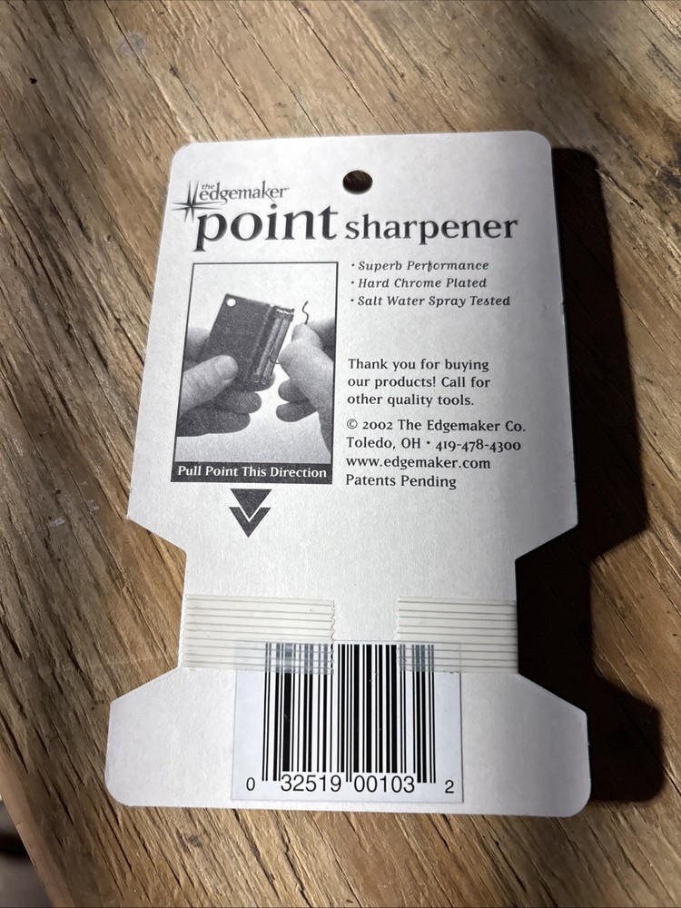 EDGEMAKER POINT Sharpener SHARPENS ANYTHING WITH A POINT Fine GRIT #103 - USA